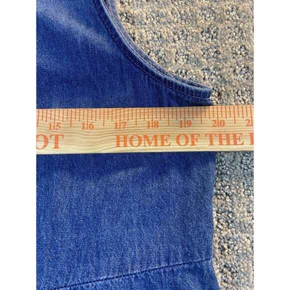 Willow Ridge Jumper Maxi Dress Womens 14 Vintage Chambray Denim Modesty - Picture 5 of 7